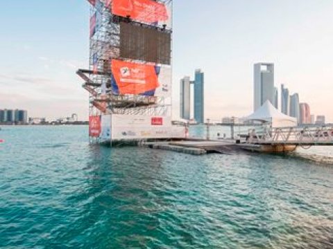 NUSSLI Erects the Diving Platform for the 2016 High Diving World Cup in Abu Dhabi