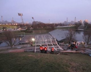 NUSSLI Erects the Most Imposing Track in the History of the Red Bull Crashed Ice in Olympiapark.