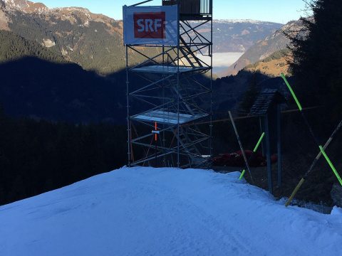 TV Tower for FIS Ski World Cup Lauberhornrennen, Wengen