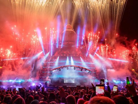 with the light, pyrotechnic and laser shows, truly made the stage shine