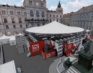Thunderdome for the FIBA 3x3 Olympic Qualifying Tournament in Graz