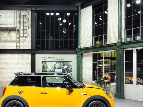 Picture: MINI is betting on an urban vintage look for its 1,200 square meter trade fair booth.