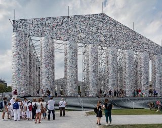 The Highlight of the Documenta 14 «The Parthenon of Books» filled with books