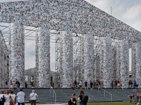 The Highlight of the Documenta 14 «The Parthenon of Books» filled with books