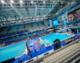 Picture: For the 17th FINA World Championships in Budapest, NUSSLI expanded the Danube Arena with 9,000 additional spect