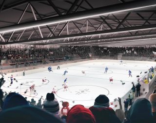 Temporäres Eisstadion für den Lausanne Hockey Club