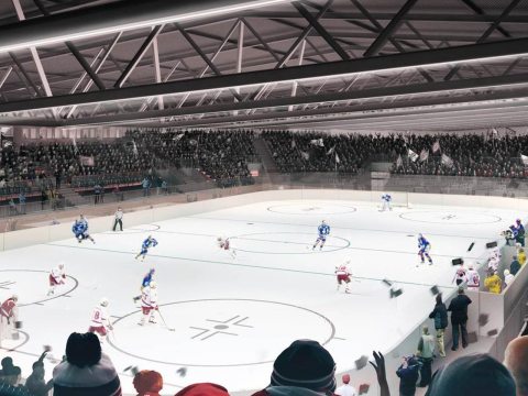 Temporary ice stadium for the Lausanne Hockey Club