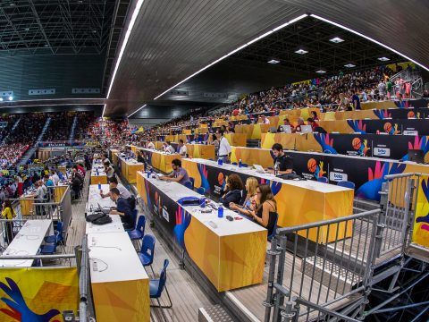 In Bilbao NUSSLI provided around 500 fully-equipped media work stations.