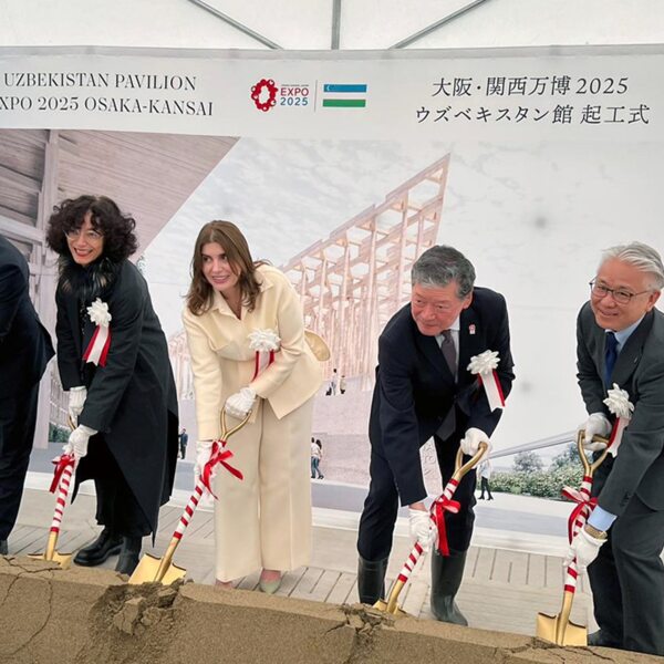 Groundbreaking ceremony for the Uzbekistan Pavilion at the Expo in Osaka