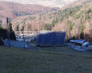 Picture: NUSSLI realized the temporary event structures for the FIS Alpine Ski World Cup in Zagreb.