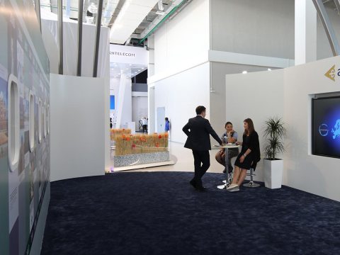 Bild: Der Air-Astana-Pavillon “Air Astana – A Global Carrier!” an der Expo Astana 2017