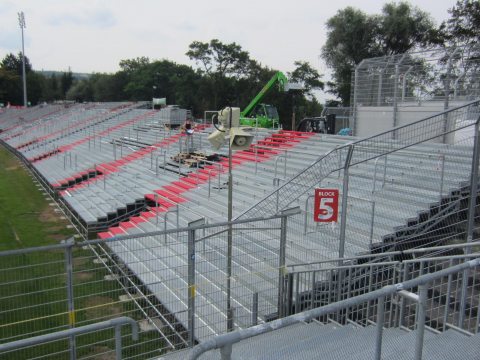 Eine Stadionerweiterung für die Würzburger Kickers.